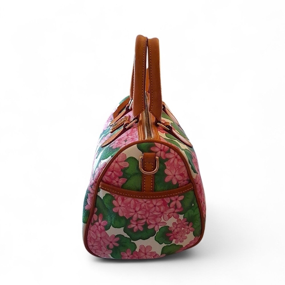 Dooney & Bourke Geranium Floral Satchel Boston Bag - Picture 5 of 16